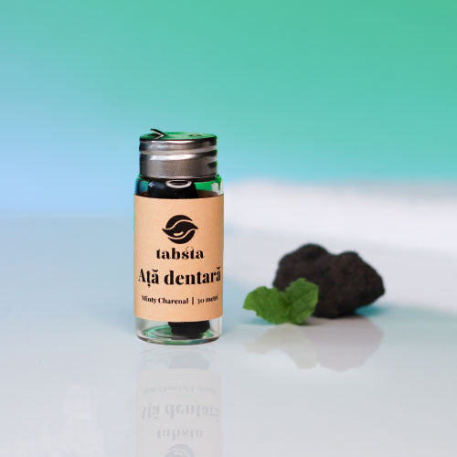 Ață dentară Minty-Charcoal