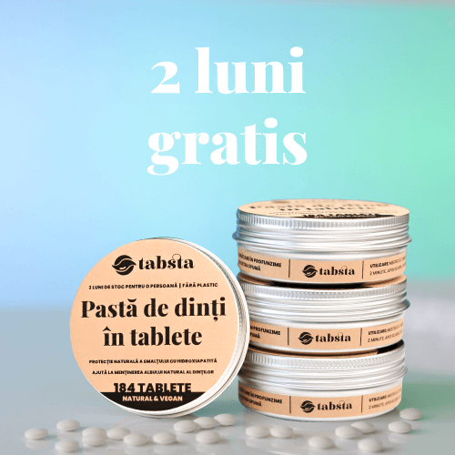 Tabsta® Pastă de dinți naturală în tablete (pentru un an) / 2 luni gratis